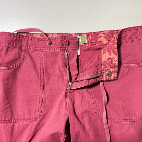 Old Navy Capri Pants Coral Twill Low Waist Vintage Crop Y2K 100% Cotton Sz 8 - Picture 5 of 8